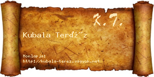 Kubala Teréz névjegykártya